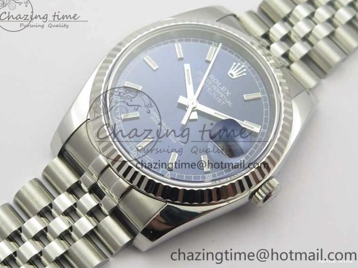 0216 DateJust 36 SS 116234 ARF 1:1 Best Edition 904L Steel Blue Dial on Jubilee Bracelet SH3135 V TravelReady 3214